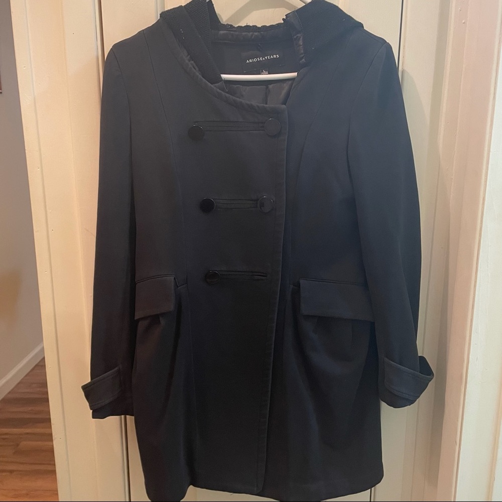 Hooded pea coat